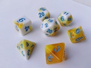 Zestaw 7 kości RPG Miód i Mleko