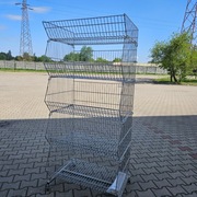Regał koszowy Duży Kosze nastawne Półki druciane Regał koszowy 80cm