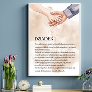 Personalizowany plakat Babcia i Dziadek A4 | papier fotograficzny | ramka