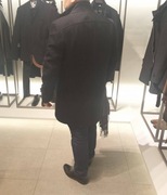 Płaszcz ZARA męski granatowy rozmiar XL