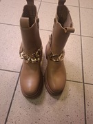 Botki bikery trapery karmelowe 37 ozdoba