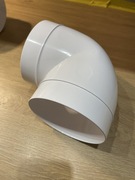 Kolano wentylacyjne okrągłe 90 stopni fi 125 PCV VENTS