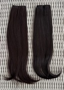 Dwa gęste pasemka clip in odcienie brązu