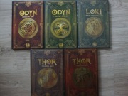 Odyn i magiczne runy Dziewięc Thor i rękawice mocy i Moc  Loki i jabłka 