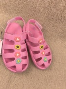 Piankowe różowe sandały dziecięce cleve 31