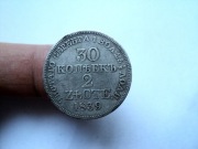 POLSKA: 2 ZŁOTE-30 KOPIEJEK 1839 R