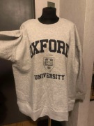 H&M bluza z dzianiny dresowej napisy oversize casual szeroka szara