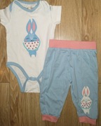 Bugs & Hugs Spodnie i Body z krótkim rękawem 68