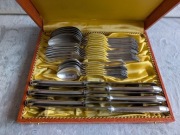 Sztućce Bracia Henneberg 24szt Przedwojenne Posrebrzane