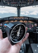 Budzik, Zegar w stylu aviation "Airspeed Indicator" kwarcowy 