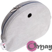 Szary organizer do Obag MOON LIGHT welur light grey lazur 2 kieszenie OMAY