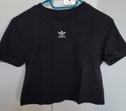 Crop top, krótka koszulka, cz arna-- rozm.S Adidas