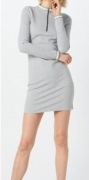 Szara, dzianinowa, dopasowana sukienka Le Ger S