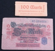 " Ros. 52 d 2 Mark  12.8.1914 razem z banderolą   ......od 19,99 "