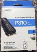 Dysk SSD Crucial P310 2TB M.2 2280 PCI-E x4 Gen4 NVMe PS5 + GRATISY