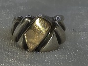 Pierscien sygnet srebro zloto 9.14g piekny