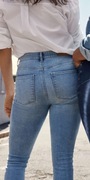 spodnie C&A Straight jeans  wysoki stan  LYCRA W32
