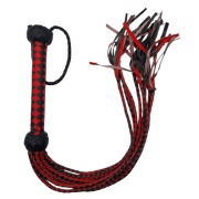 Flogger ze skóry naturalnej - 9 warkoczy z trochę twardszej skóry