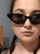 Okulary przeciwsłoneczne "Cat Eye" czarne