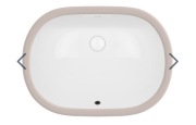 Oltens Gapa umywalka 56x41 cm podblatowa owalna biała