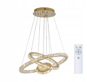 Żyrandol, lampa glamour z kryształkami z ringami, złoty, 20/40/60cm