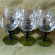 Kieliszki do czerwonego wina wina, kpl. 6 szt na zielonej stopie