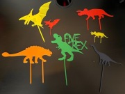 Topper dinozaury - zestaw różnych rodzajów i kolorów