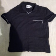 Dolce & Gabbana czarny T-shirt z kołnierzykiem M