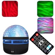 1pc projektor fal oceanu, z 7-kolorowymi wzorami i pilotem, zasilany USb do