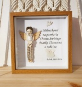 Anioł Stróż ramka gablotka Chrzest Komunia roczek