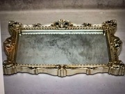 PROSTOKĄTNE DUŻE LUSTRO W SREBRNEJ RAMIE