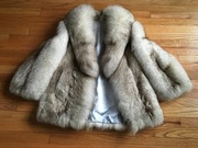 Kurtka ze srebrnego lisa. Prawdziwy vintage z lat 80-tych.