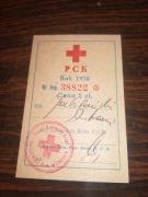 LEGITYMACJA PCK 1958 ROK