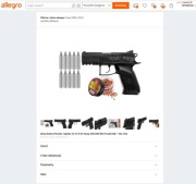 Wiatrówka Pistolet replika CZ 75 P-07 Duty ZESTAW ŚRUT kulki BB + 10x CO2