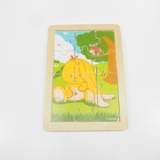 puzzle drewniane króliczek 12 sztuk Auchan