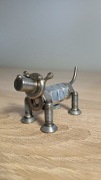 Piesek Piesek metalowa figurka miniatura handmade 
