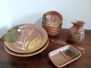 Japoński zestaw do serwowania tempury zastawa kamionka