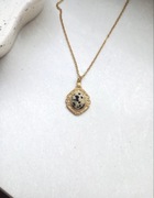 naszyjnik z jaspisem dalmatyńskim jaspis stal nierdzewna chirurgiczna