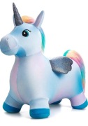 Dmuchany skoczek pluszowy jednorożec U&C
