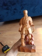 Drewniana figurka rzeźba ludowa PRL DDR 