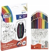 Kredki ołówkowe Fiorello trójkątne 36 kolorów 