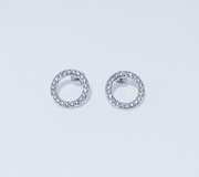 Kolczyki ze stali szlachetnej w kolorze srebrnym z kryształami