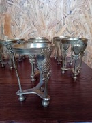 Komplet 12 mosiężnych koszyczków do szklanek –  retro, vintage