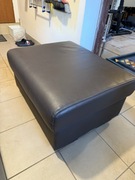 Puf miękki wygodny starannie wykonany skóra naturalna, gorzka czekolada