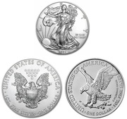 Amerykański orzeł 2021r typ1  i  typ2 - 2 uncje srebra