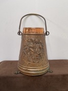 Stare Duże Miedziane Naczynie Kanka Dekoracyjna