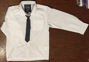 Elegancka koszula biała + krawat chłopiec r. 116