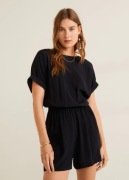 Kombinezon krótki czarny gołe plecy Mango 36 S