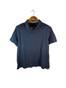 Koszulka polo Tommy Hilfiger niebieska z logiem klasyk XXL