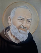 Ojciec Pio - obraz drukowany na płótnie.